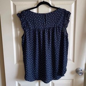 Loft Blouse - Navy Floral Large